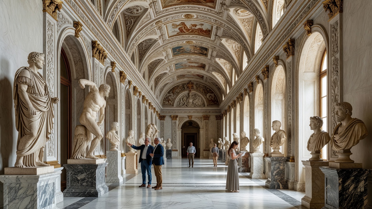 Sala de escultura en museo